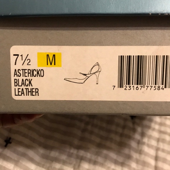 Nine west astericko black leather size 7.5 - Picture 2 of 6